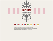 Tablet Screenshot of berliner-bed-and-breakfast.de